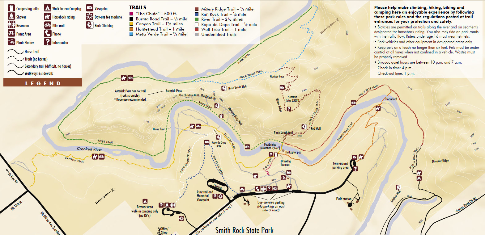 smith rocks state park map