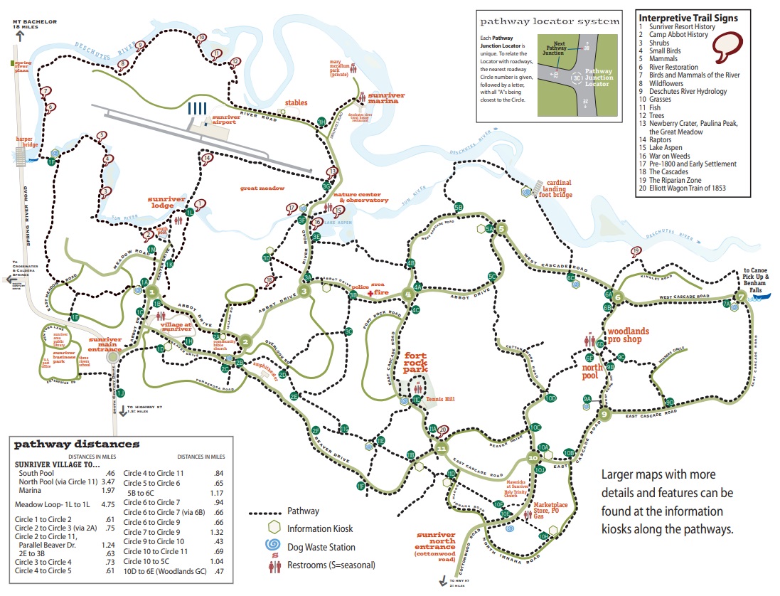 sunriver trail map