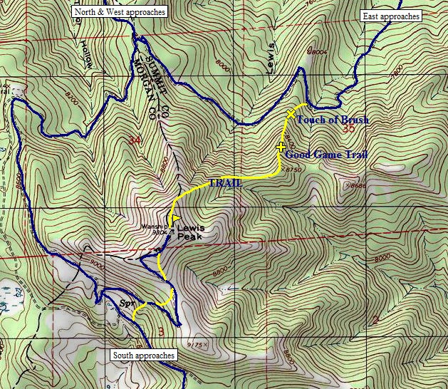 Lewis Peak Utah Map