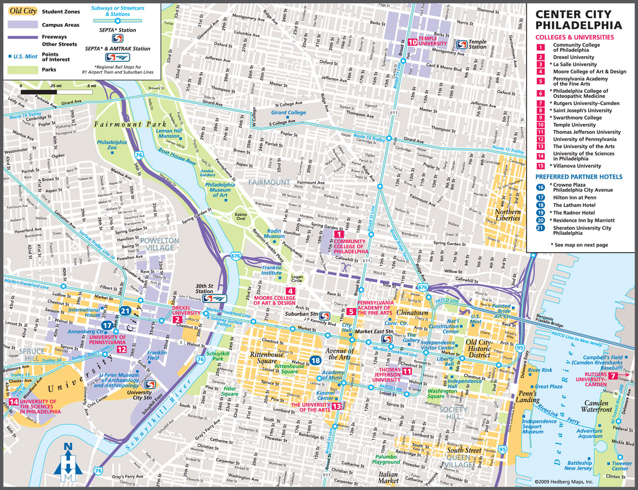 philadelphia tourist map