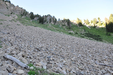 talus below Freedom Peak