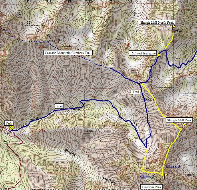 Map for Shingle Mill Peak
