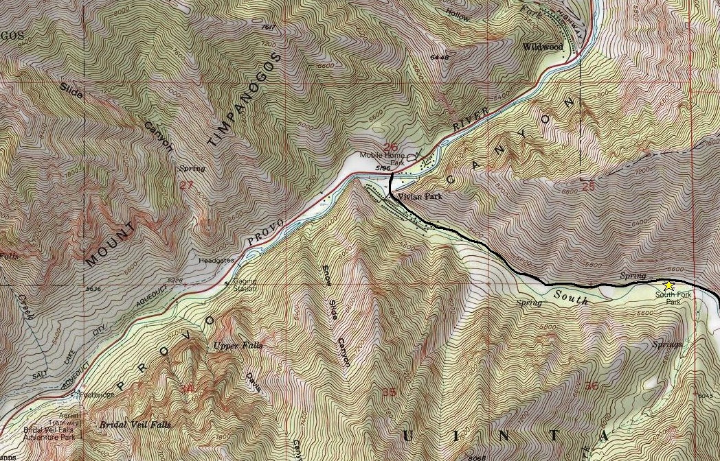 provo canyon park map