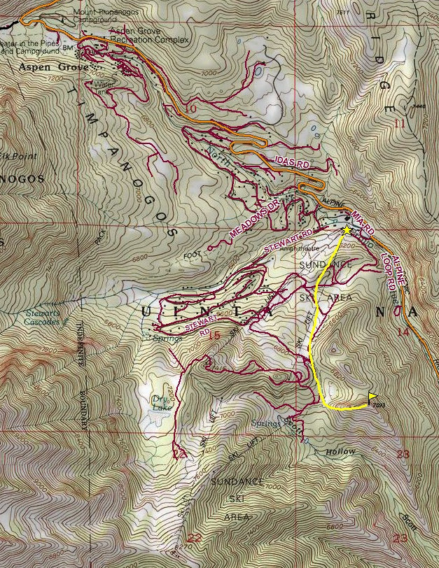 Sundance Ski Area Map