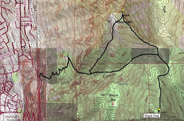 Y Mountain Map