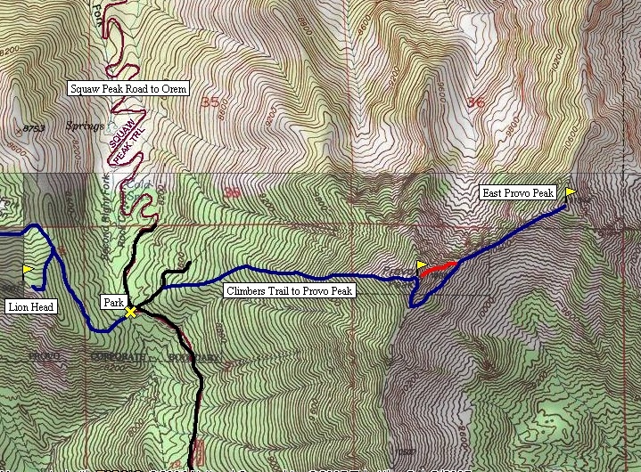 Provo Peak Map