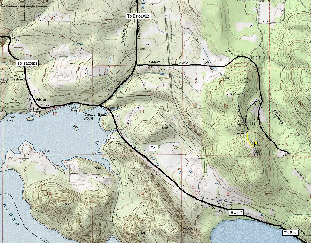 eatonville cuttoff road map