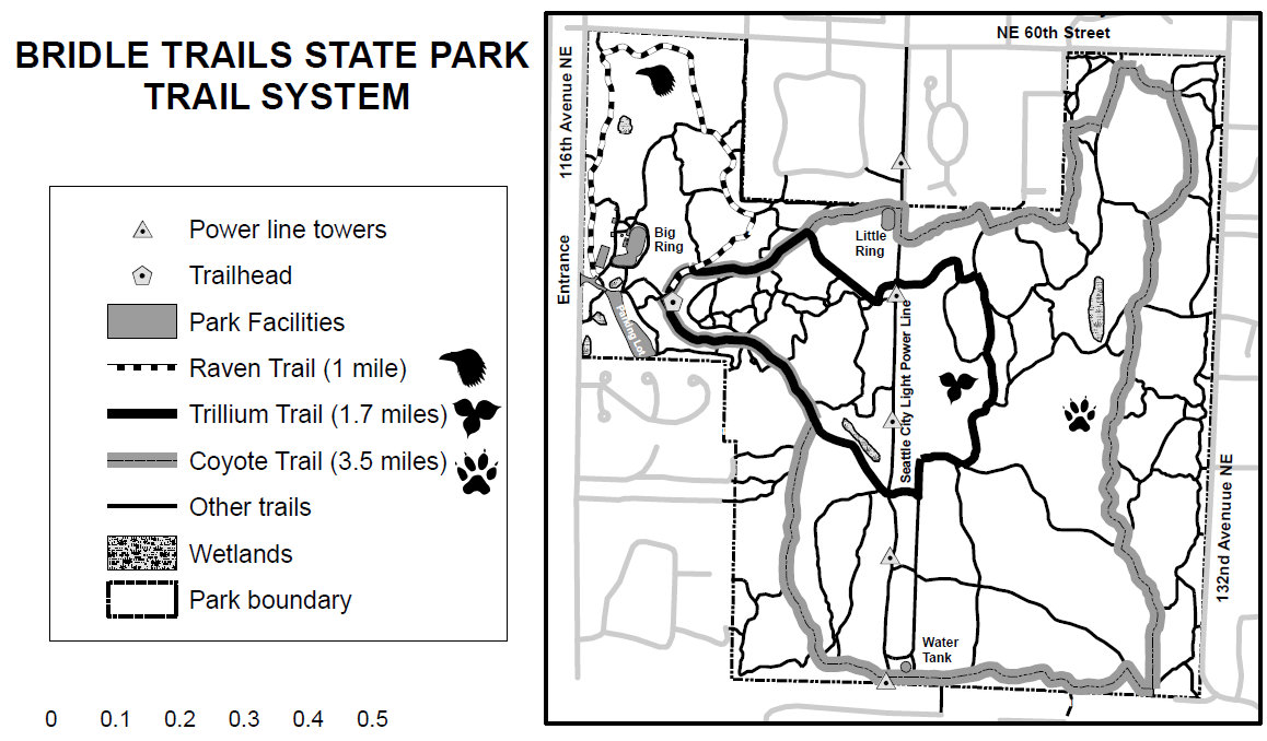 bridle trails state park map