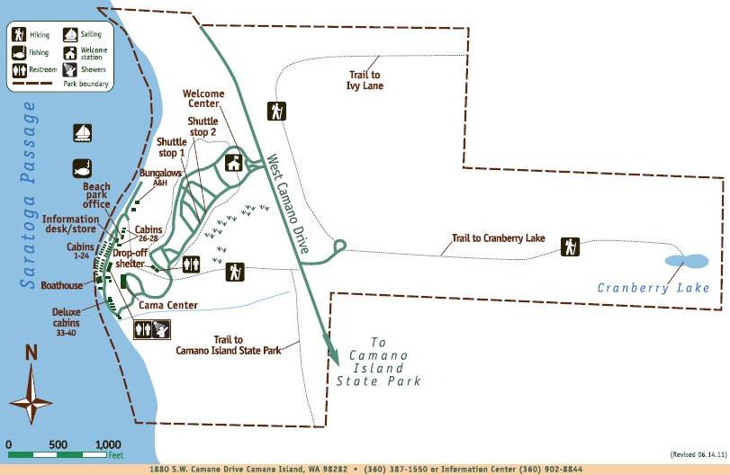 Cama Beach state park map