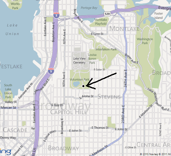 Location of Volunteer Park