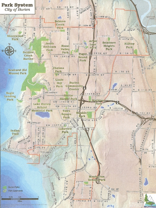 Burien Parks map