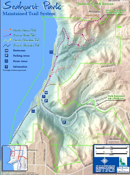 Seahurst Park trail map