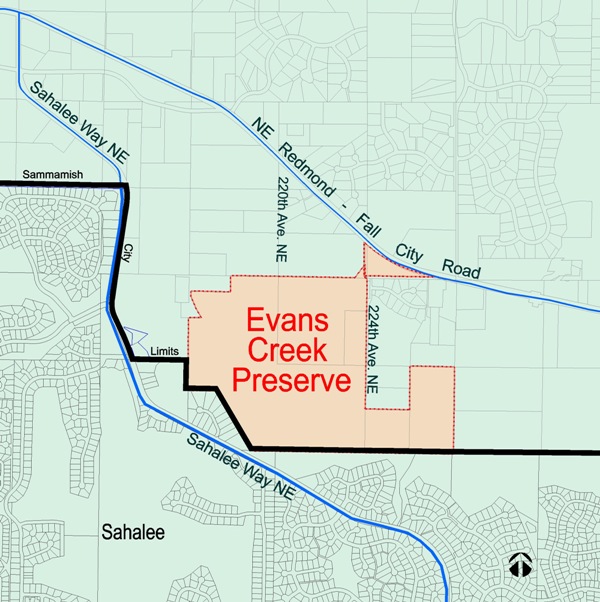 Evans Creek Preserve map