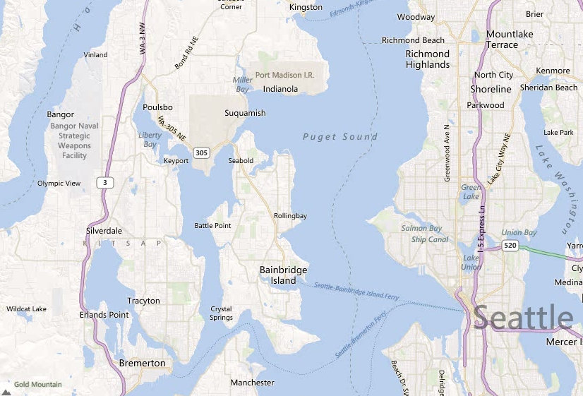 Bainbridge island map