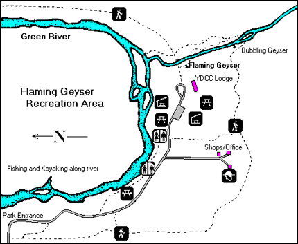 flaming geyser state park map