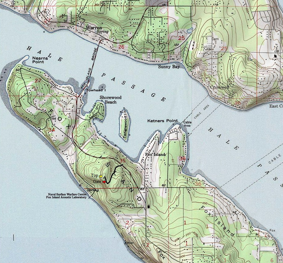 Fox Island topo map