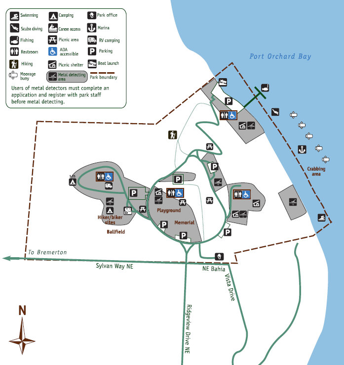 Illahee State Park map