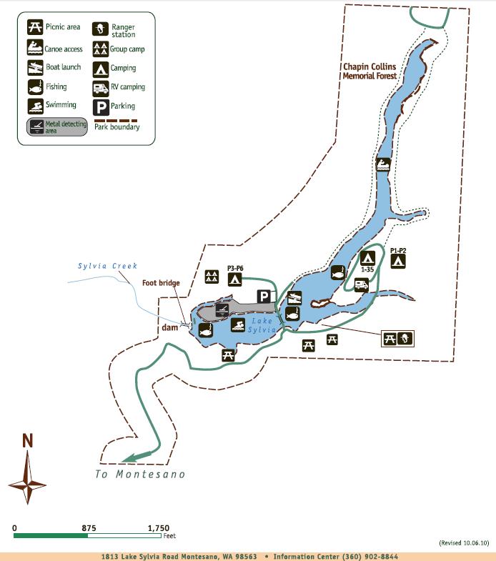 lake sylvia state park map