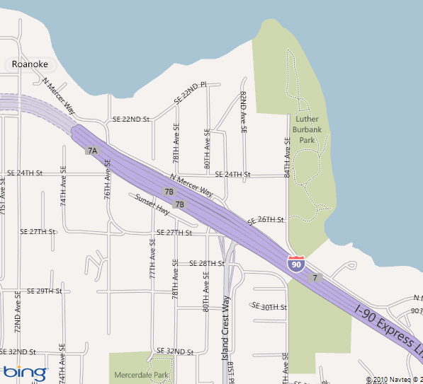 Luther Burbank Park access map