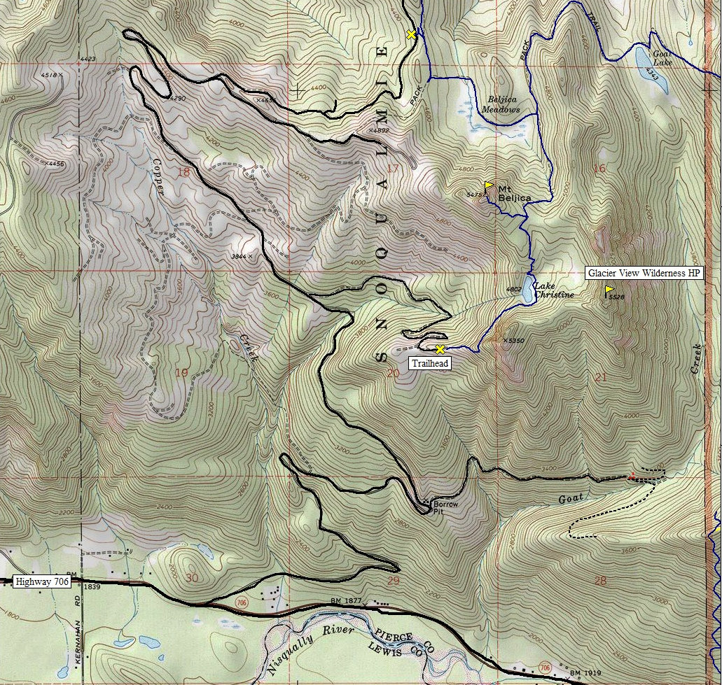 Mount Beljica map