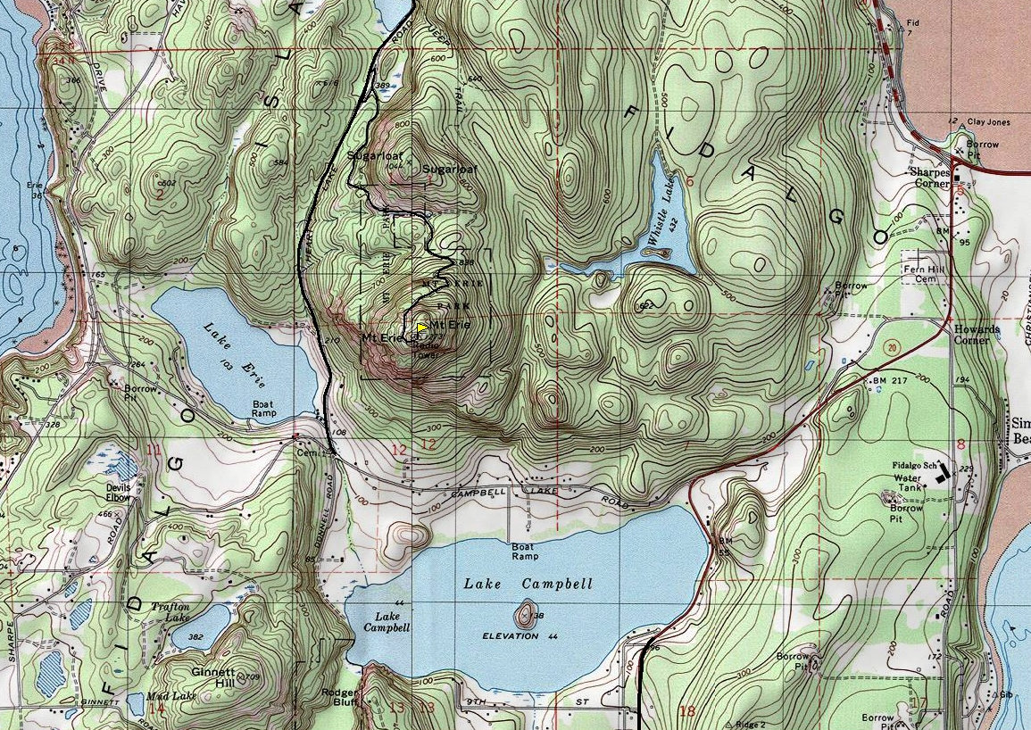 mount erie map