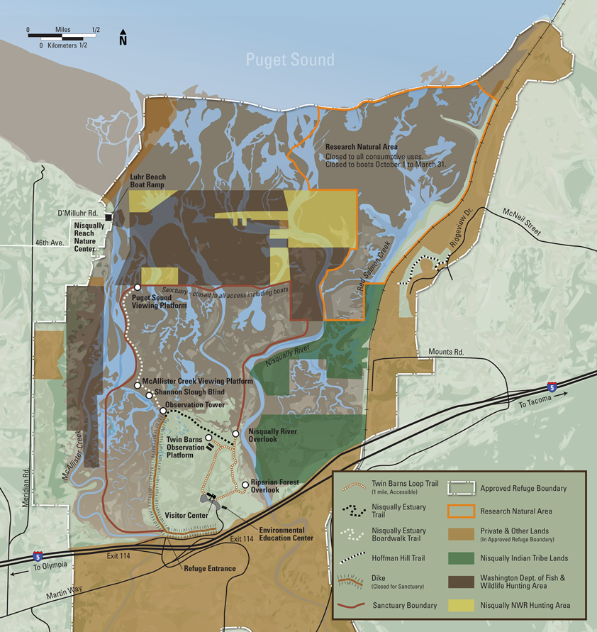 nisqually wildlife refuge map