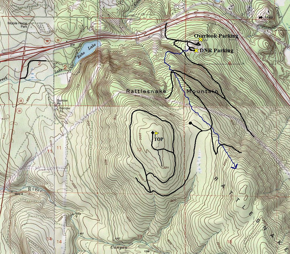 rattlesnake mountain map