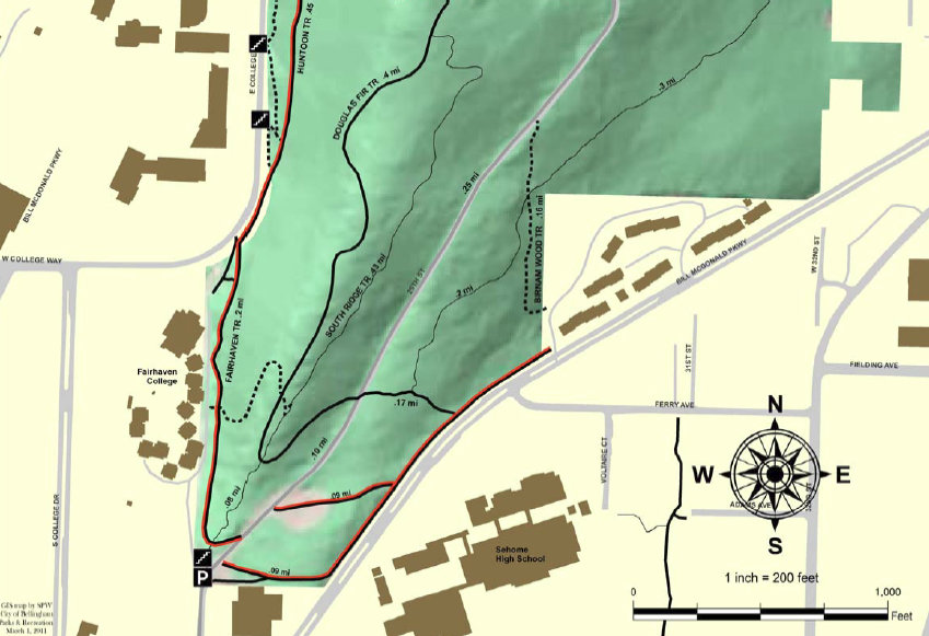 Sehome trail map