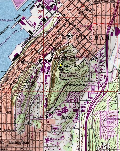 Sehome Topo Map