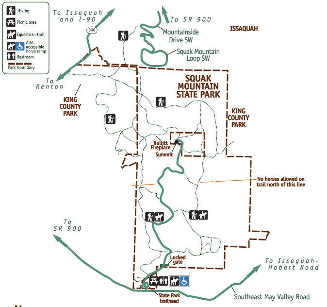 Squak Mountain map