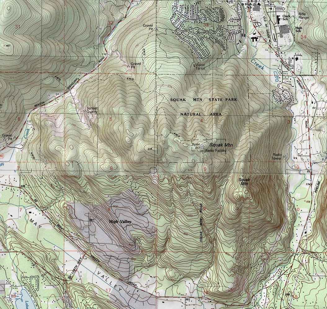 squak mountain topo map