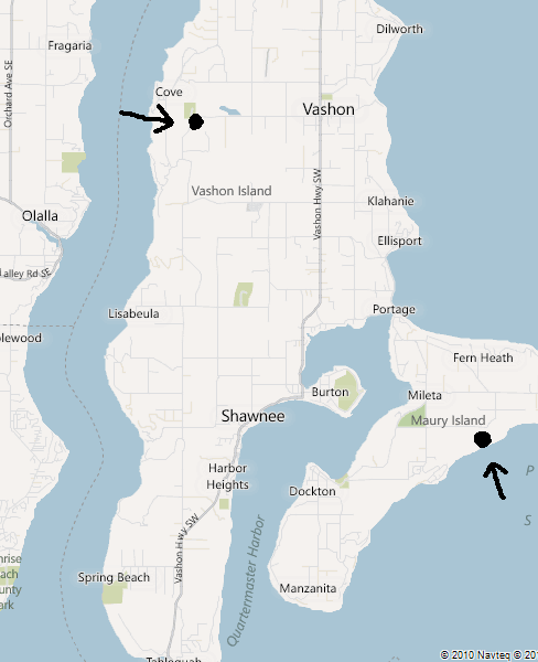 Vashon-Maury Island Map