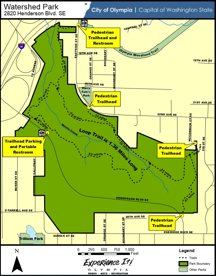 watershed park map