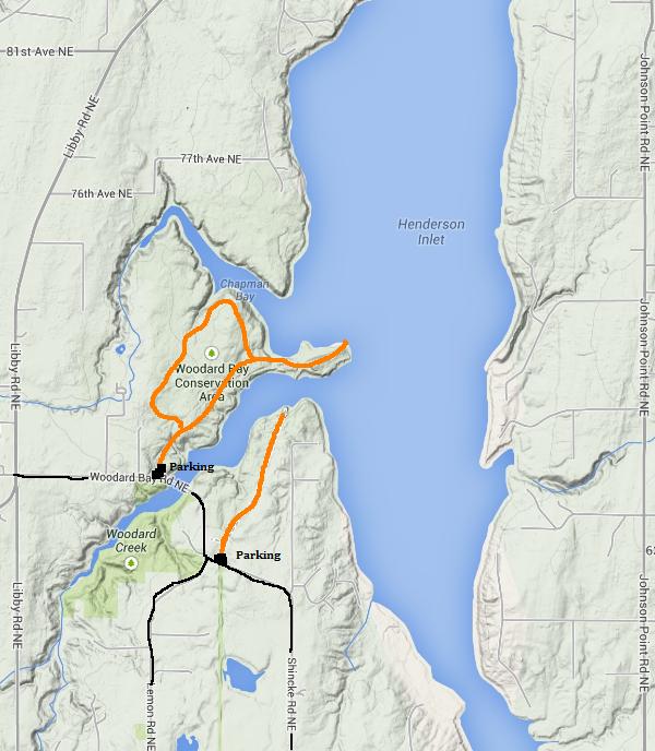 woodard bay map