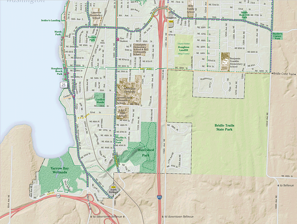 Yarrow Bay Wetlands Map