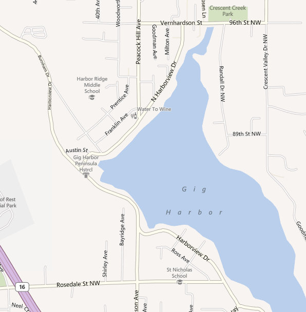 gig harbor map