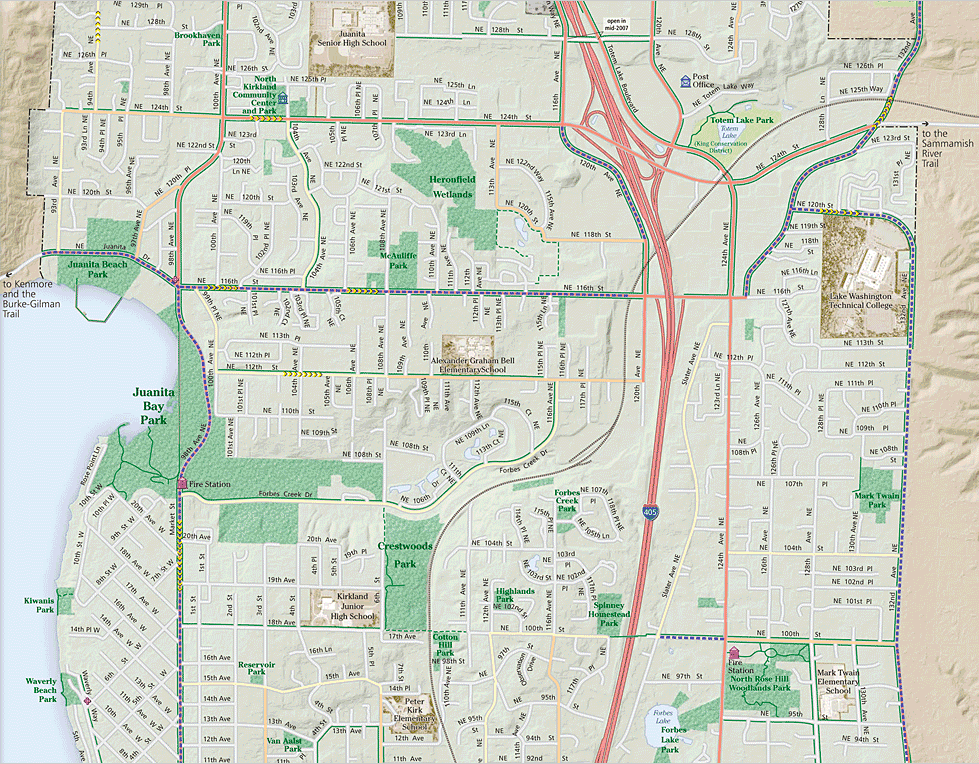 juanita beach map