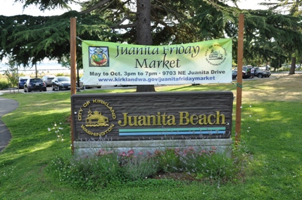 Juanita Beach sign