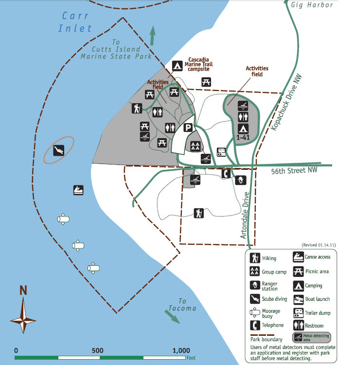 Kopachuck State Park map