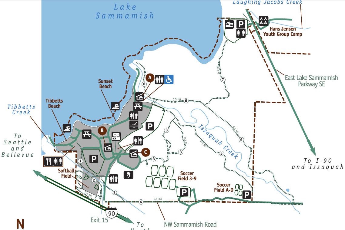 Lake Sammamish State Park Map