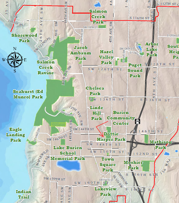 burien parks map