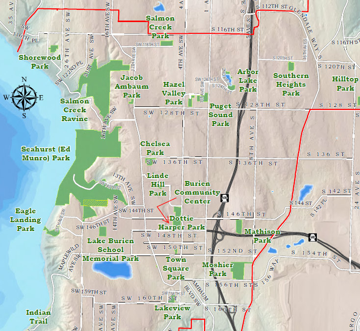 Burien Parks Map