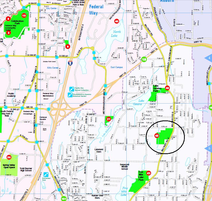 South County Ballfields map