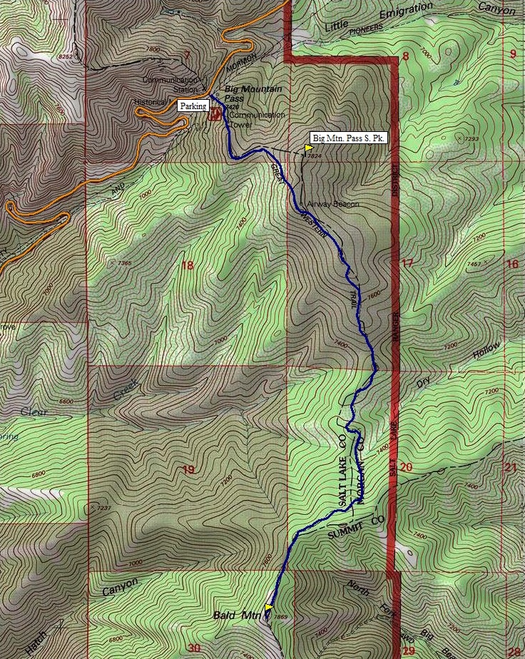 Bald Mountain Trail Map