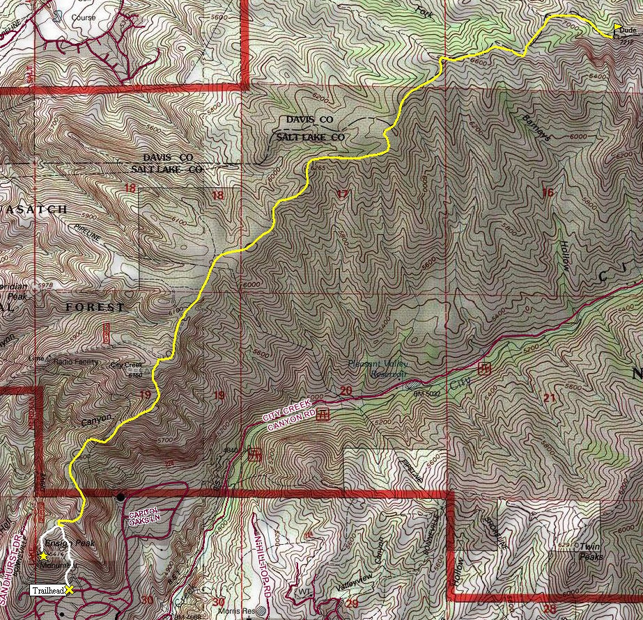 Ensign Peak Dude BM Map