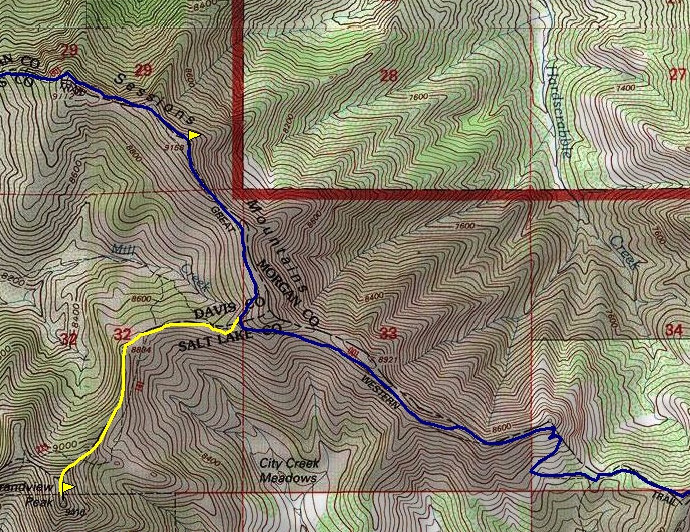 Grandview Peak Map