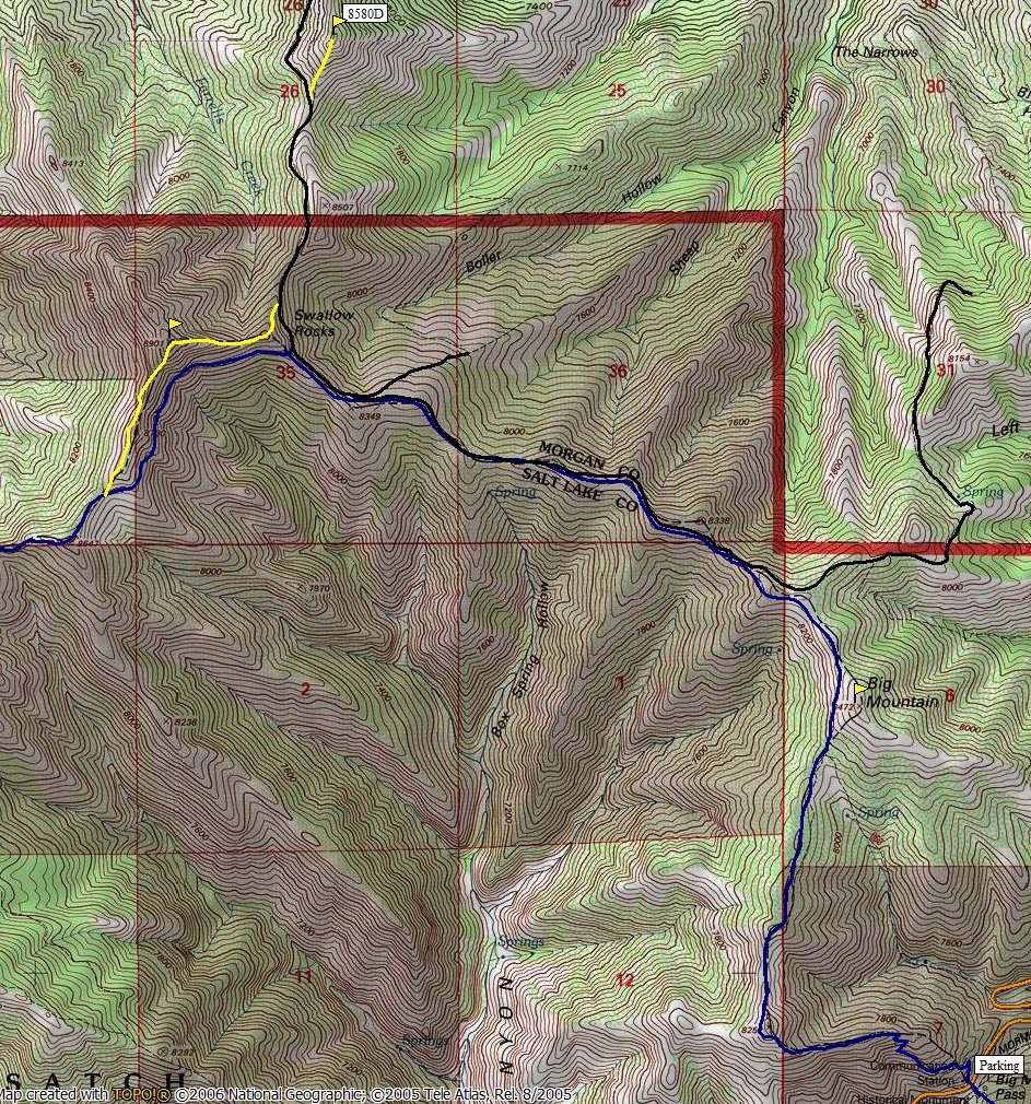 Swallow Rocks Map