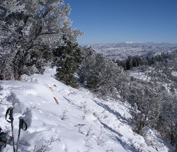 On summit of Lambs Canyon North Peak