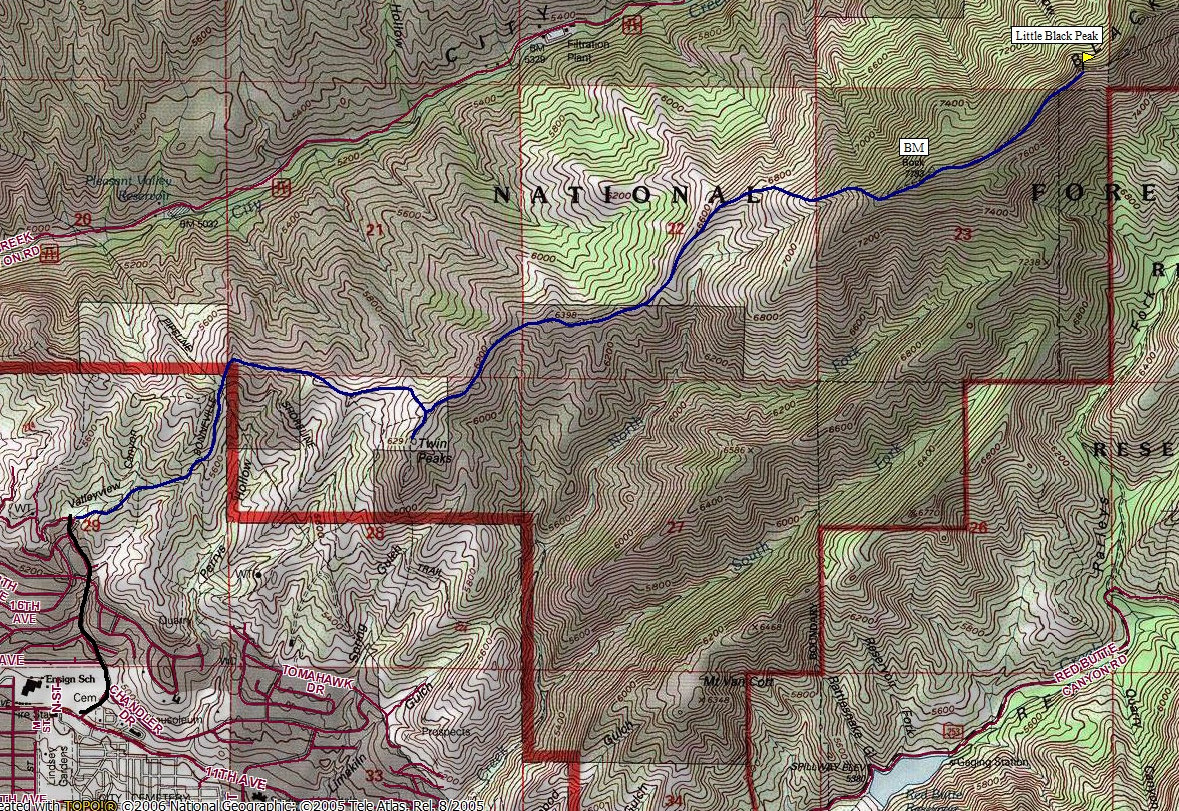 Little Black Mountain Map