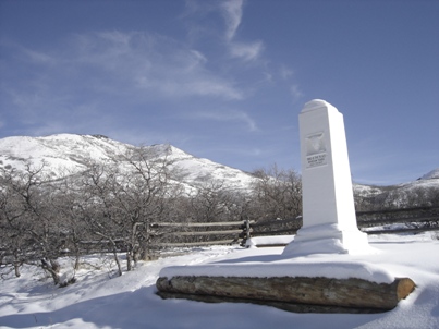 original Brigham Young monument 